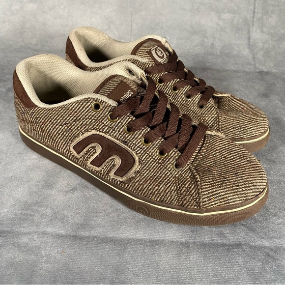 Etnies Calli-Vulc Skate Shoes W 10 M 8.5 Streetwear Sneakers Brown Retro - Picture 1 of 9